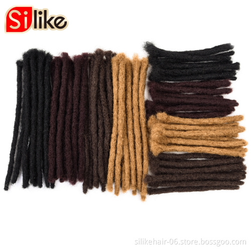 Women Men Fashion Hip-Hop Reggae Black Brown Crochet Braiding Hair 10 Strands Handmade Dreadlocks Synthetic Hair Extensions